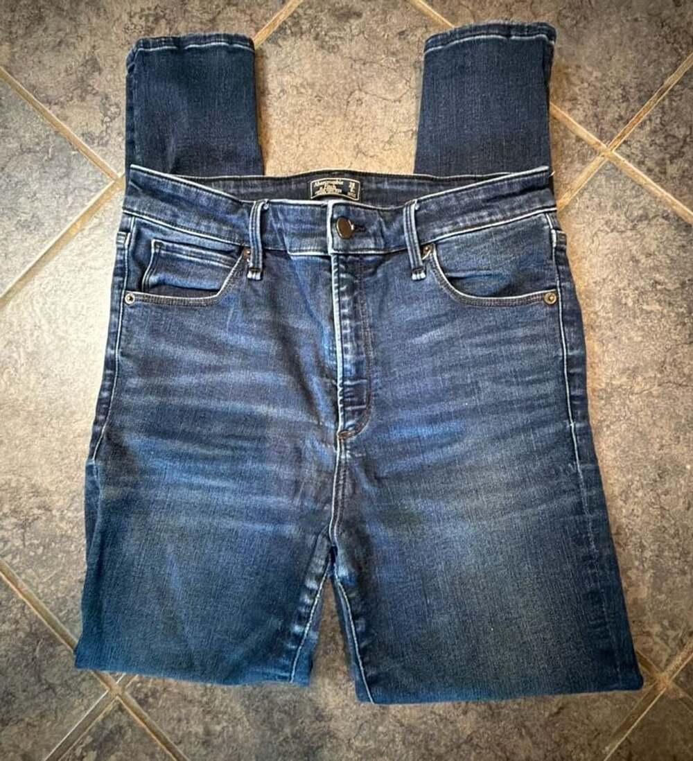 283 Abercrombie&Fitch Simone High Rise Super Skinny Jeans 28 6s Dark Wash Denim